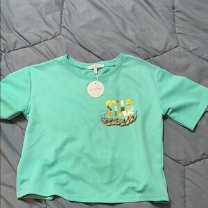 Pastel Green 'Star' Graphic Tee